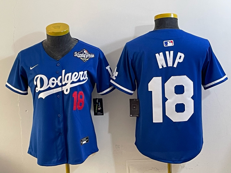 women Los Angeles Dodgers #18 MVP blue Game 2026 Nike MLB Jersey 0414003